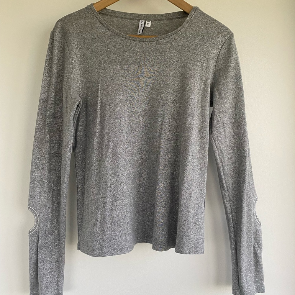 & Other Stories Silver Long Sleeve Top